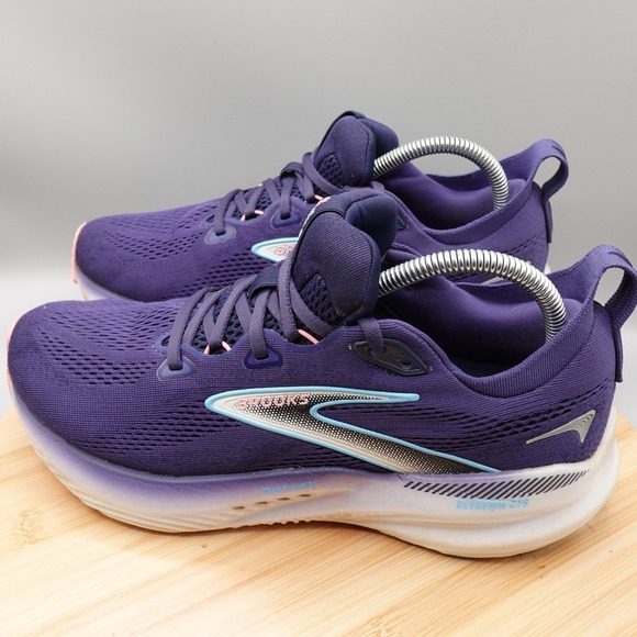 Brooks Shoes Women 10 Purple Glycerin 22 GTS Running Sneakers 1204351B429 Flaws